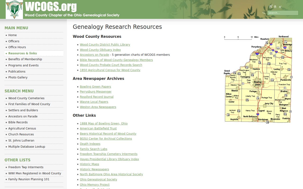 Perrysburg city directory genealogy resources from Wood County