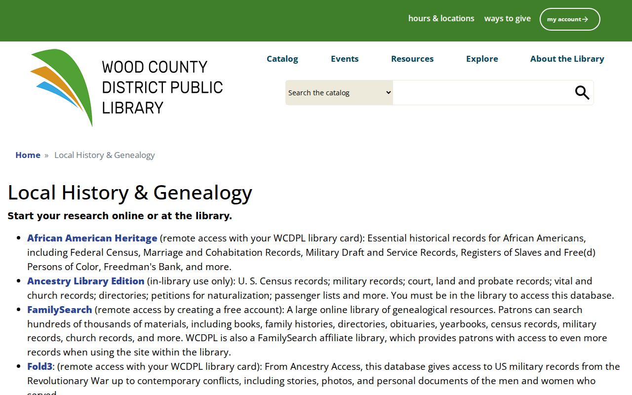 Perrysburg city directory regional research at Wood County District Public Library