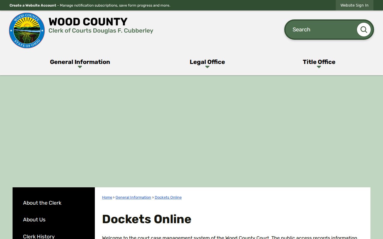 Perrysburg residents directory Wood County docket gateway