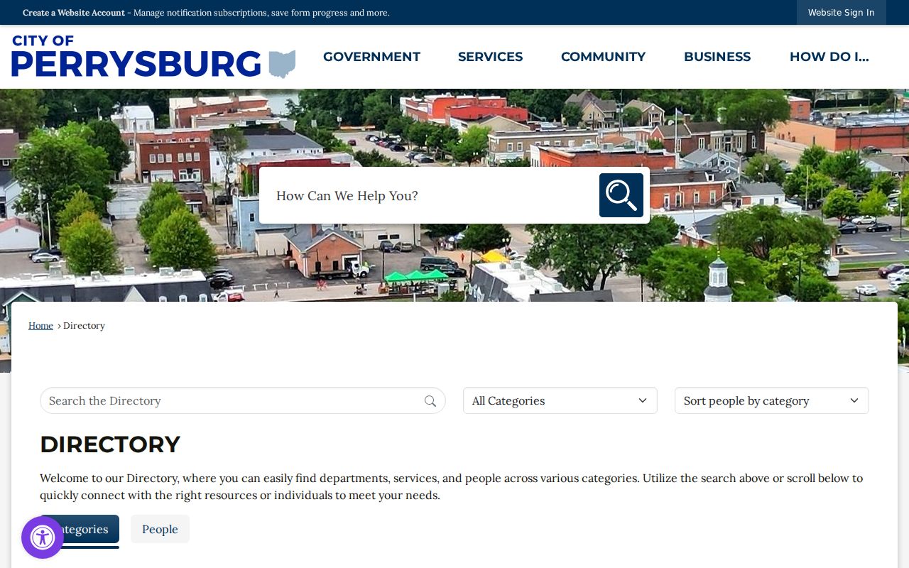 Perrysburg neighbors city department directory