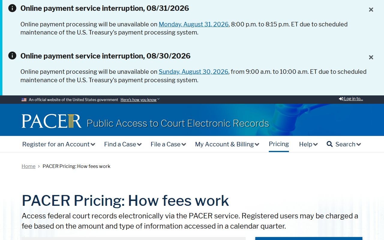 Perrysburg previous residents research with federal PACER access information