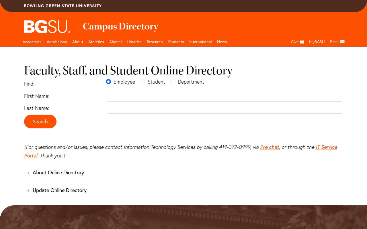 Perrysburg resident lookup BGSU public directory search