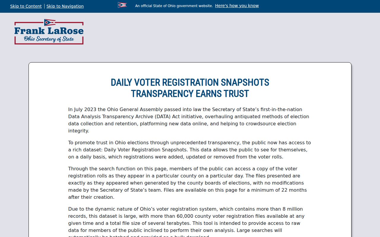Perrysburg ZIP code directory Ohio voter snapshot search